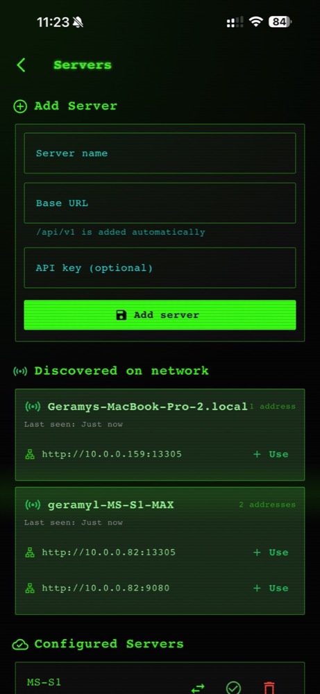 Server discovery